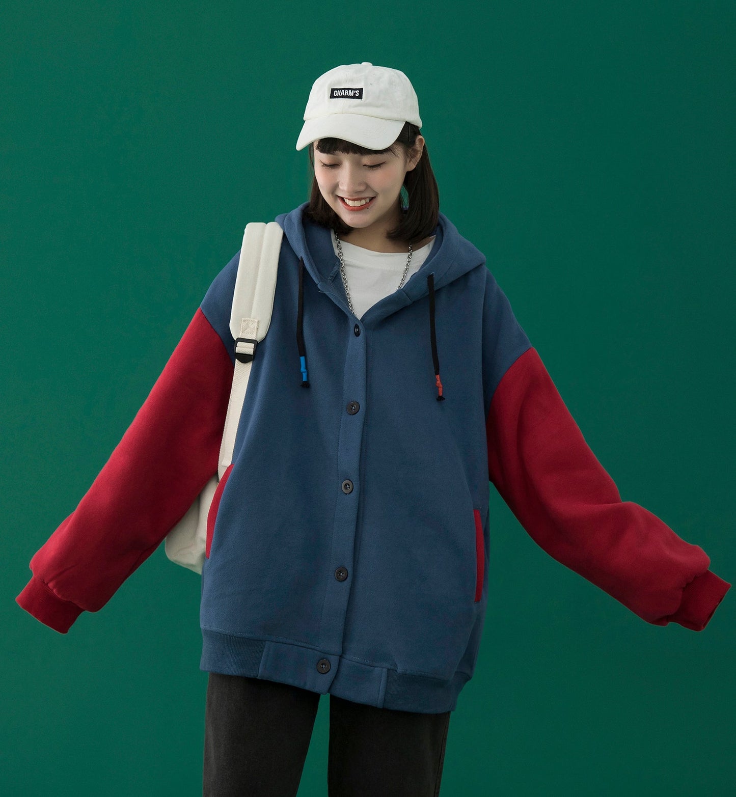 Veste décontractée patchwork 1104 pour femme