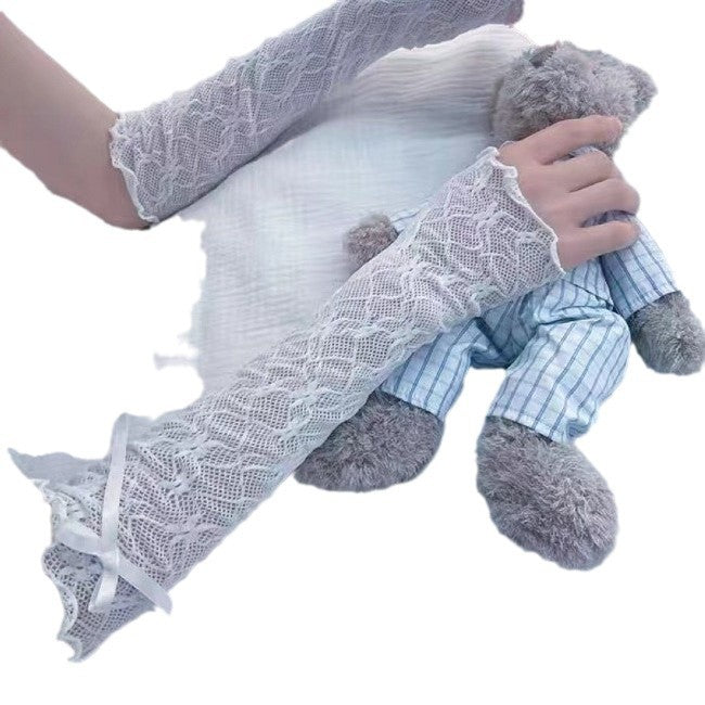 Women's Minimalist Bow Lace Sunscreen Sleeves
