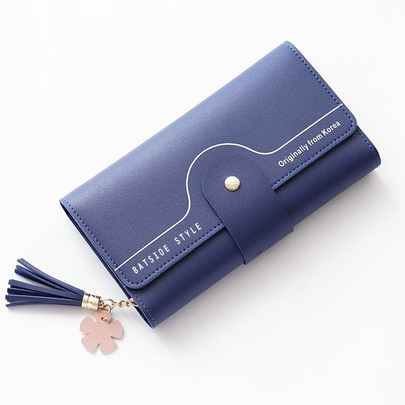 Geometric Letter Buckle Clutch Bag With Tassel And Petal Design For Young Women