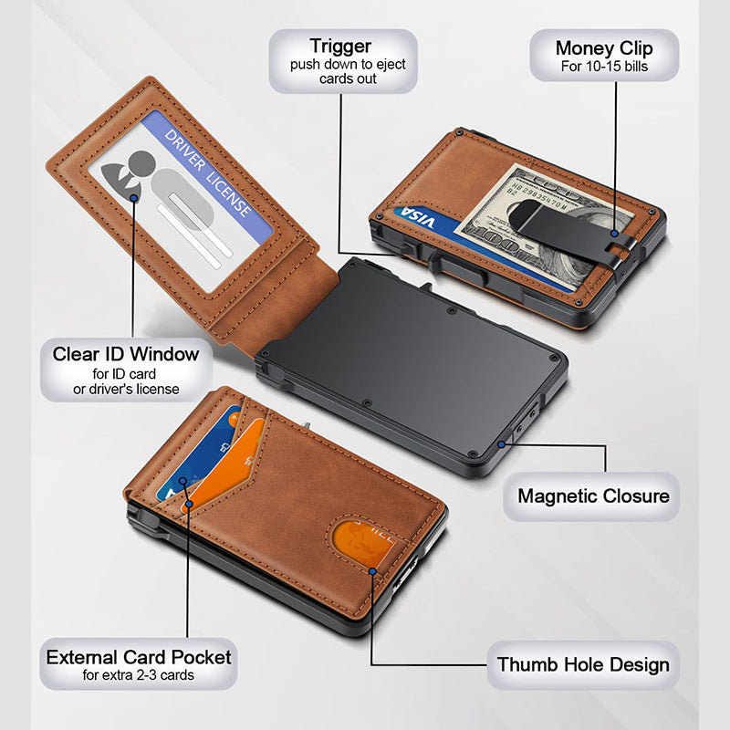 Carbon Fiber Cardholder Folding Wallet