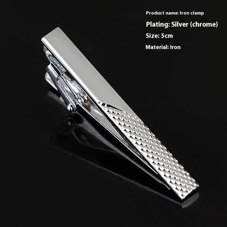 Men's Formal Wear Business Silver Simple Fashion Short Tie Clip