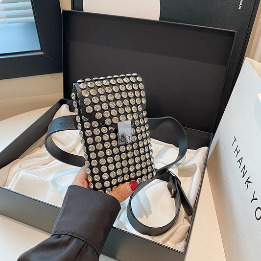 Single-shoulder Bag Instagram-style Rhinestone Design