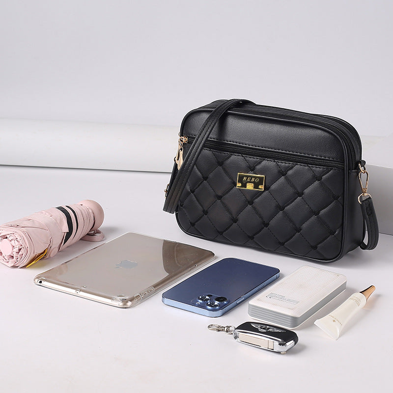 Womens Wide-strap Shoulder Crossbody Bag