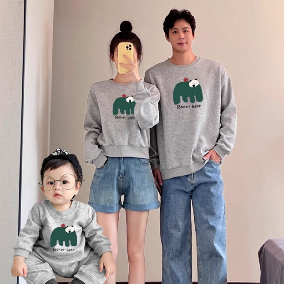 High Quality Family Friendly Autumn Sweatshirts Baby Onesies For Three