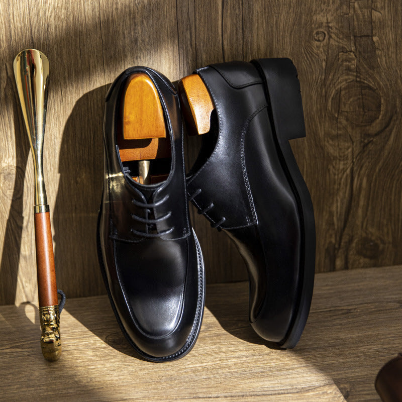 Genuine Leather Breathable Business Mens Large-Size Shoes