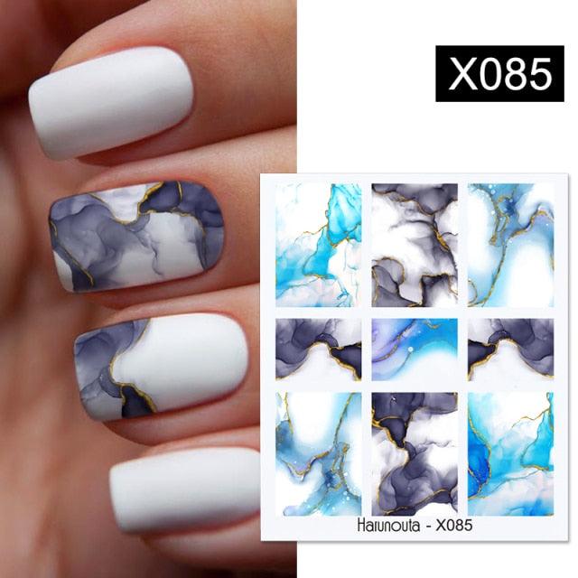 Egg Shell French Lines Water Decals Sticker Geometric Flowers Leaves Bubble Design Slider For Manicuring Nail Art Manicure Lips Nail Art Decorations Slider Nail Art Stickers Decals Nail Art Supplies Valentines Day 3D Self-Adhesive Nail Decorations