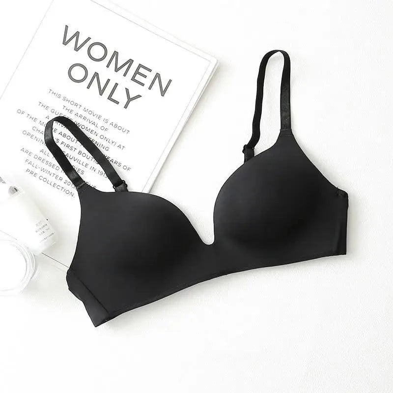 Elegance Seamless Bras for Women Push Up Bras No Wire Brassiere A B Cup Underwear Sexy Bra Three Quarters(3/4 Cup) Bras For Ladies