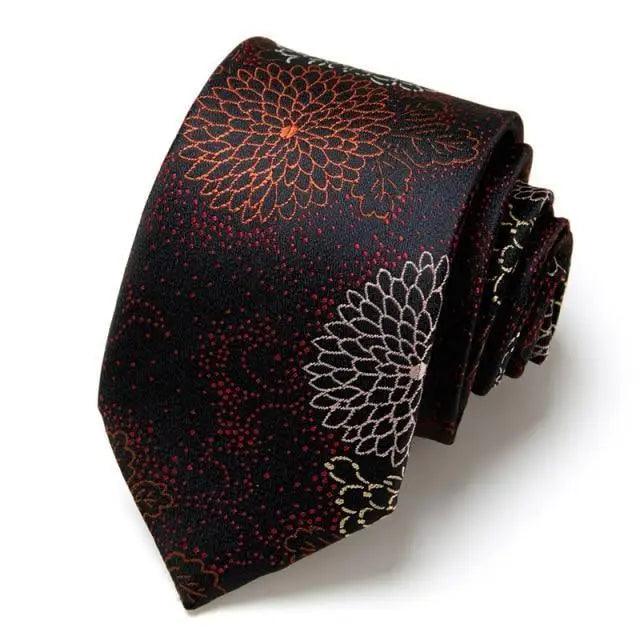 Elegant Fashion Flower Classic Design Neckties For Men Business Formal Suit Office Men Necktie Modern Patterned Formal Ties College Tuxedo Floral Tie