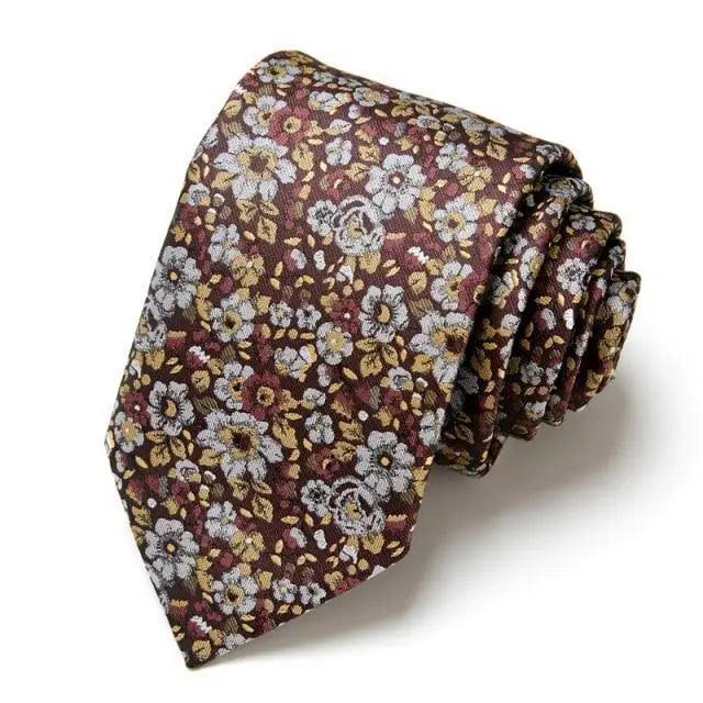 Elegant Fashion Flower Classic Design Neckties For Men Business Formal Suit Office Men Necktie Modern Patterned Formal Ties College Tuxedo Floral Tie