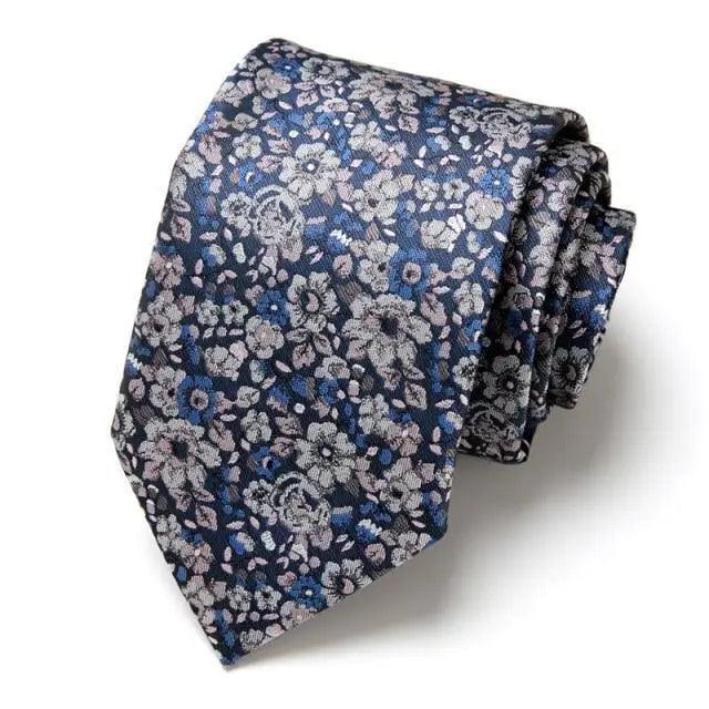 Elegant Fashion Flower Classic Design Neckties For Men Business Formal Suit Office Men Necktie Modern Patterned Formal Ties College Tuxedo Floral Tie