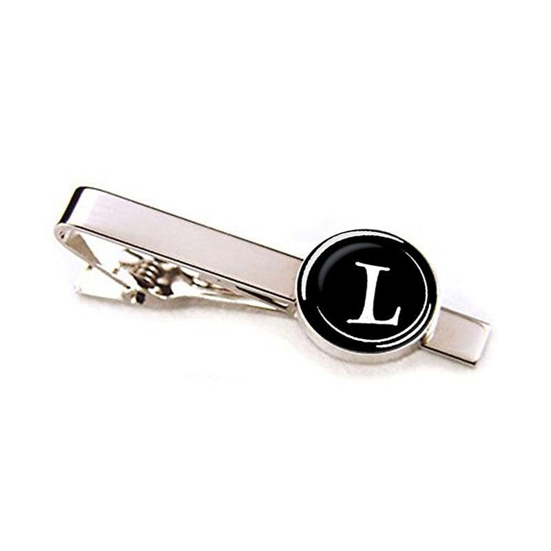 Elegant Men Fashion 26 Alphabet Letters Tie Clips Letter Tie Clip Men's Fashion Tie Pin Buckle Clip Tie Decoration Suit Accessories  Name Letters Jewelry Men Necktie Clip Pin Suit Accessories Classic Initials Alphabet A-Z Tie Clips