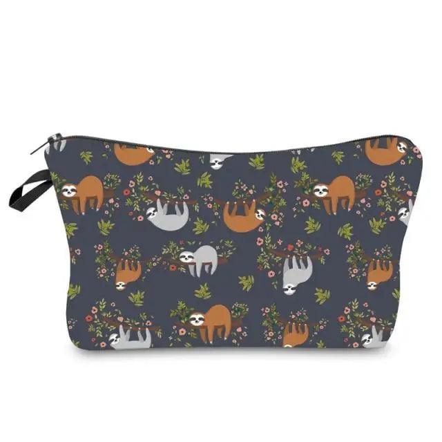 Elegant Multicolor Printed Large Capacity Pencil Case For Students Cute Cartoon Theme Stationary Cosmetic Bag