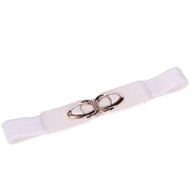Elegant PU Leather Elastic Women Dress Belts Fashion Stretchy Thick Waist Dress Plus Size Waistbands For Women