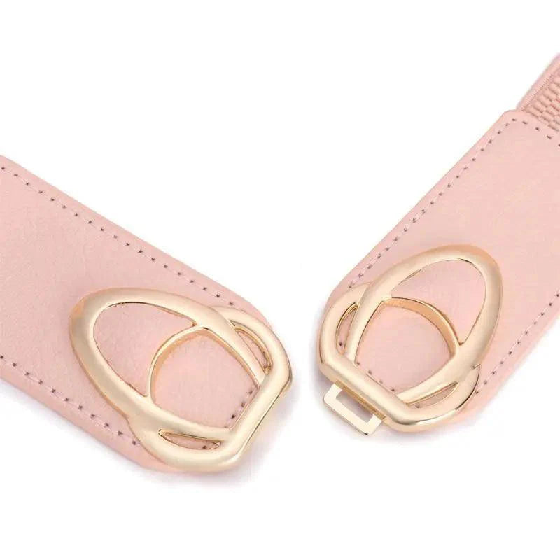 Elegant PU Leather Elastic Women Dress Belts Fashion Stretchy Thick Waist Dress Plus Size Waistbands For Women
