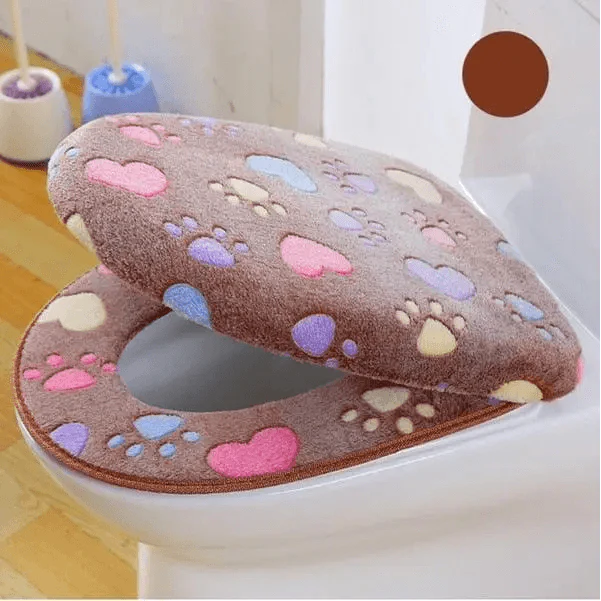 Elegant Soft And Comfortable Toilet Seat Cover Warm Waterproof Bathroom Bathroom Covers Bright Colors