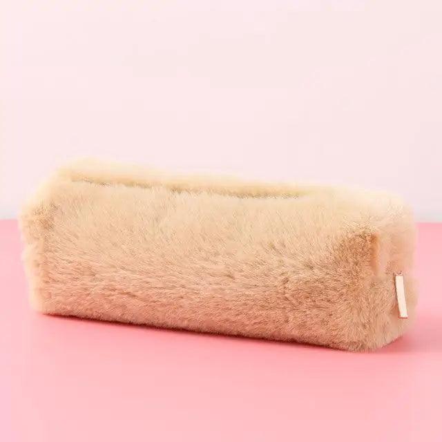 Soft Pencil Pouch For Student Durable Plush Stuffed Accessory Pencil Case For School