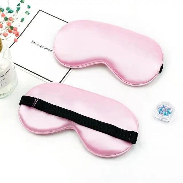 Elegant Soft Silk Eye Cover Sleeping Eye Mask Elastic Women Eye Patch Comfortable Super-Smooth Eye Mask For Sleep