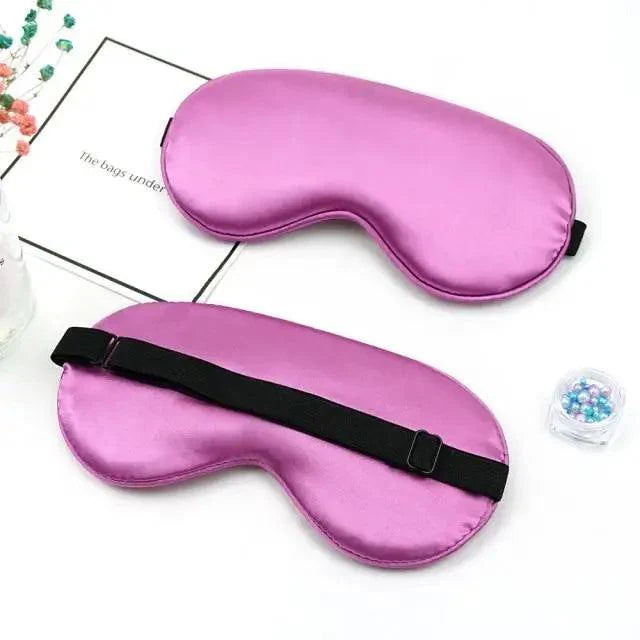 Elegant Soft Silk Eye Cover Sleeping Eye Mask Elastic Women Eye Patch Comfortable Super-Smooth Eye Mask For Sleep