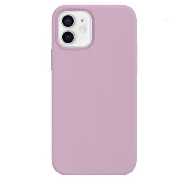 Elegant Style Solid Color Silicone Phone Cases For iPhone 13 14 Pro Max Classic Simple Case For iPhone 13 Pro Cover Slim Fit Silicone Back Cover For iPhone