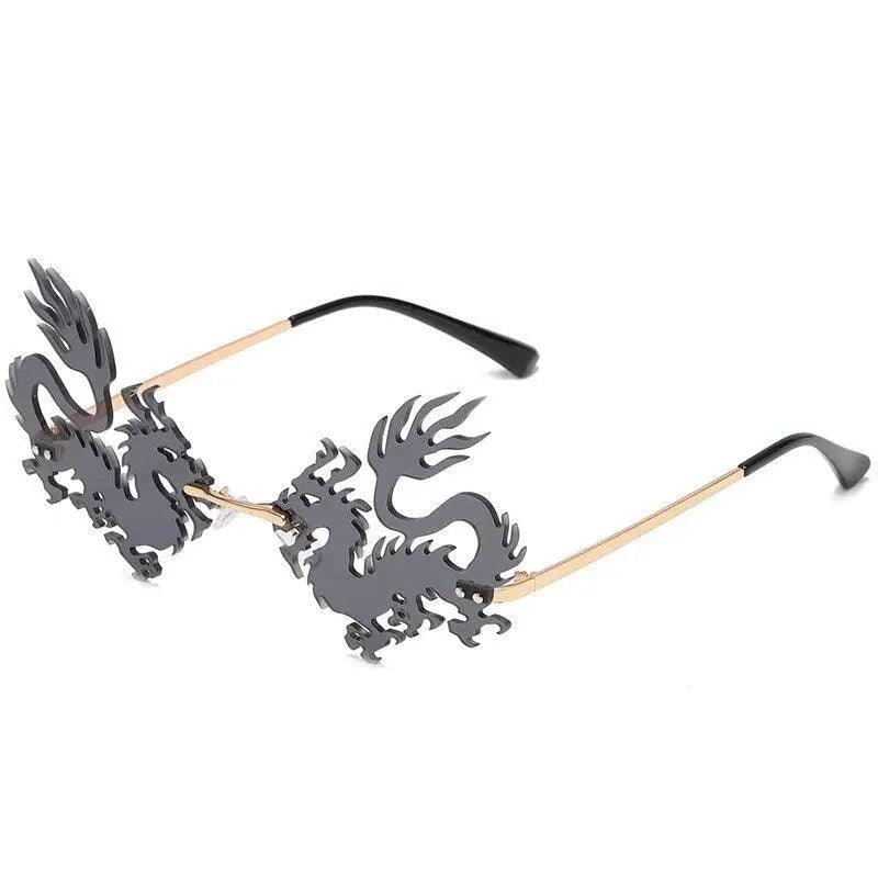 Elegant Unisex Rimless Sunglasses Women Fashion Unique Sun Glasses Design Black Red Bright Colors Perfect Gift