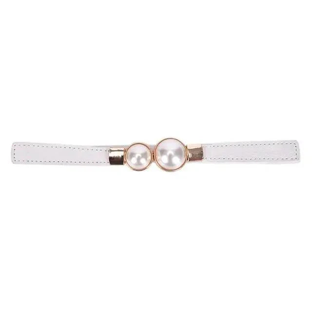 Elegant Wide Fabric Strap  Silver Metal Buckle Belts For Women Trendy Women's Fashion Stretchable Classic Color Belts