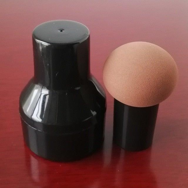Elegant Womens Non-latex Makeup Sponge Mushroom Head Powder Liquid Dry And Wet Multifunction Makeup Brush Cosmetic Tool Storage Box