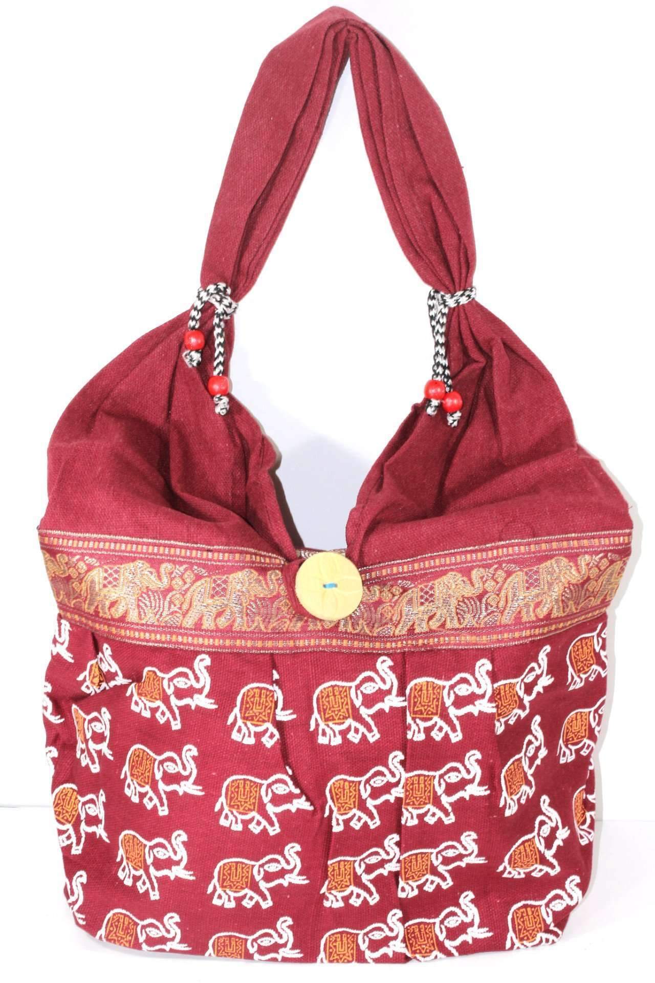Elefant Jhola Boho Baumwoll-Schultertasche Handgemacht Ethnisch