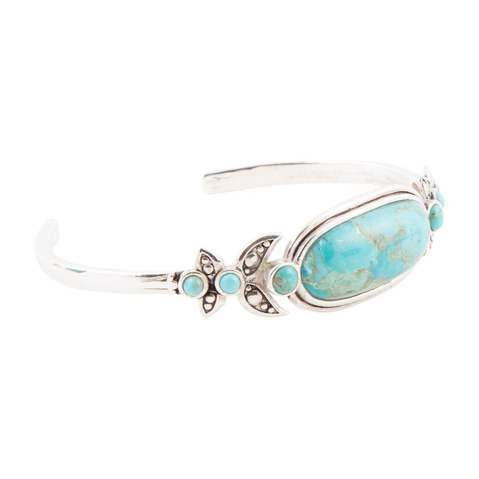 Emile Armspange aus Sterlingsilber mit blauem Türkis