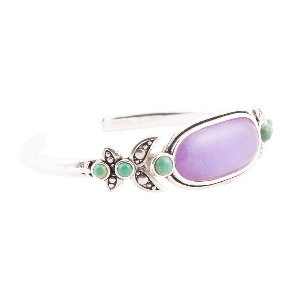 Emile Lilaquarz Sterlingsilber Manschettenarmband