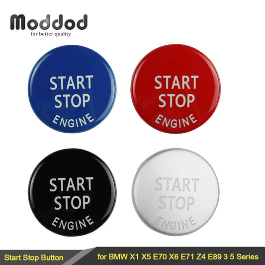 Engine START STOP Sports Engine Start Stop Button Cover Keyless Go Ignition Sticker Start Stop Engine Button Switch Cover Button Accessories Key Decor for Car Replace Cover