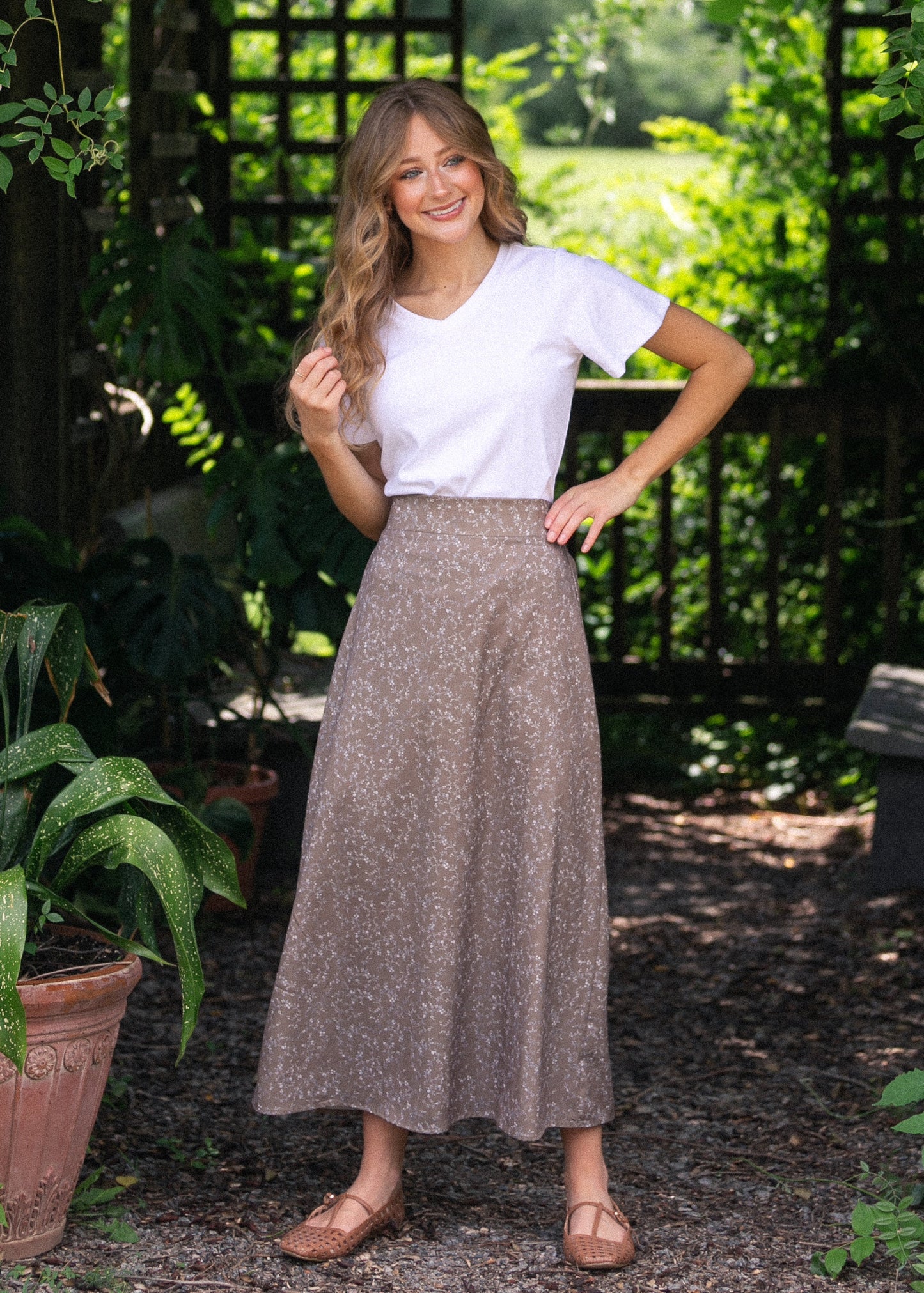 Essential V-neck Flutter Sleeve Top - FINAL SALE
