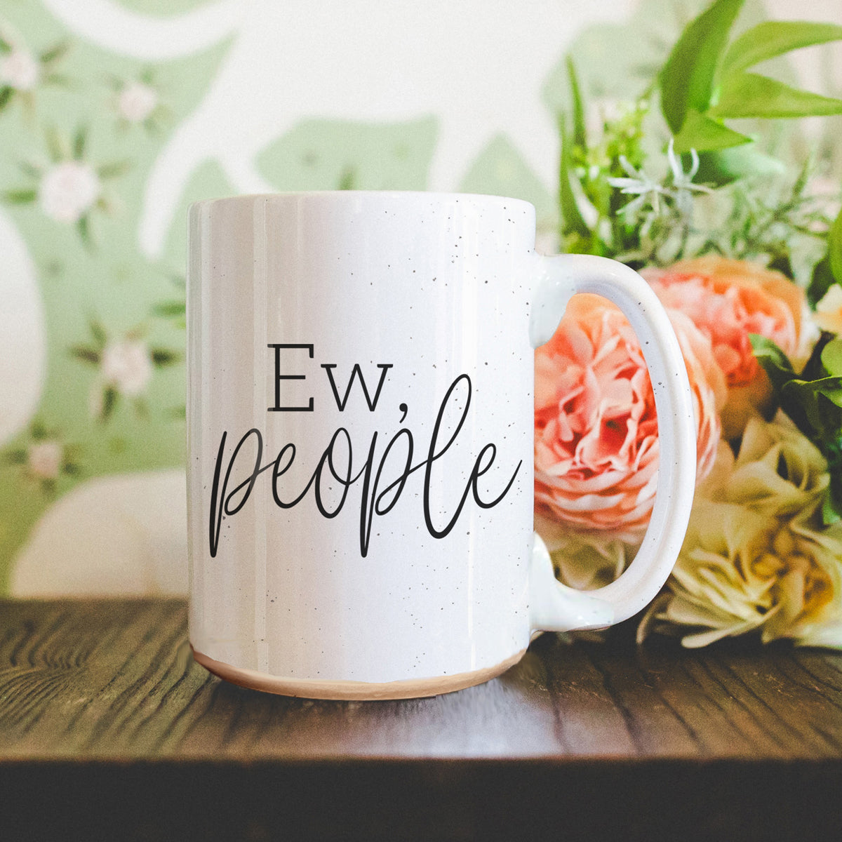 Tasse à café en céramique 16 oz « Ew People » – Cadeau amusant pour introverti antisociaux