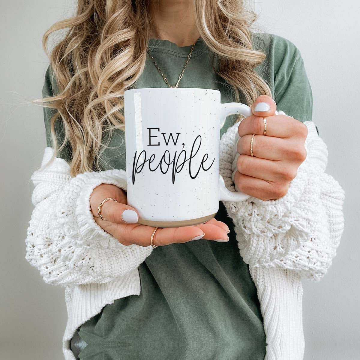 Ew People 16oz Ceramic Coffee Mug Funny Introvert Anti Social Gift