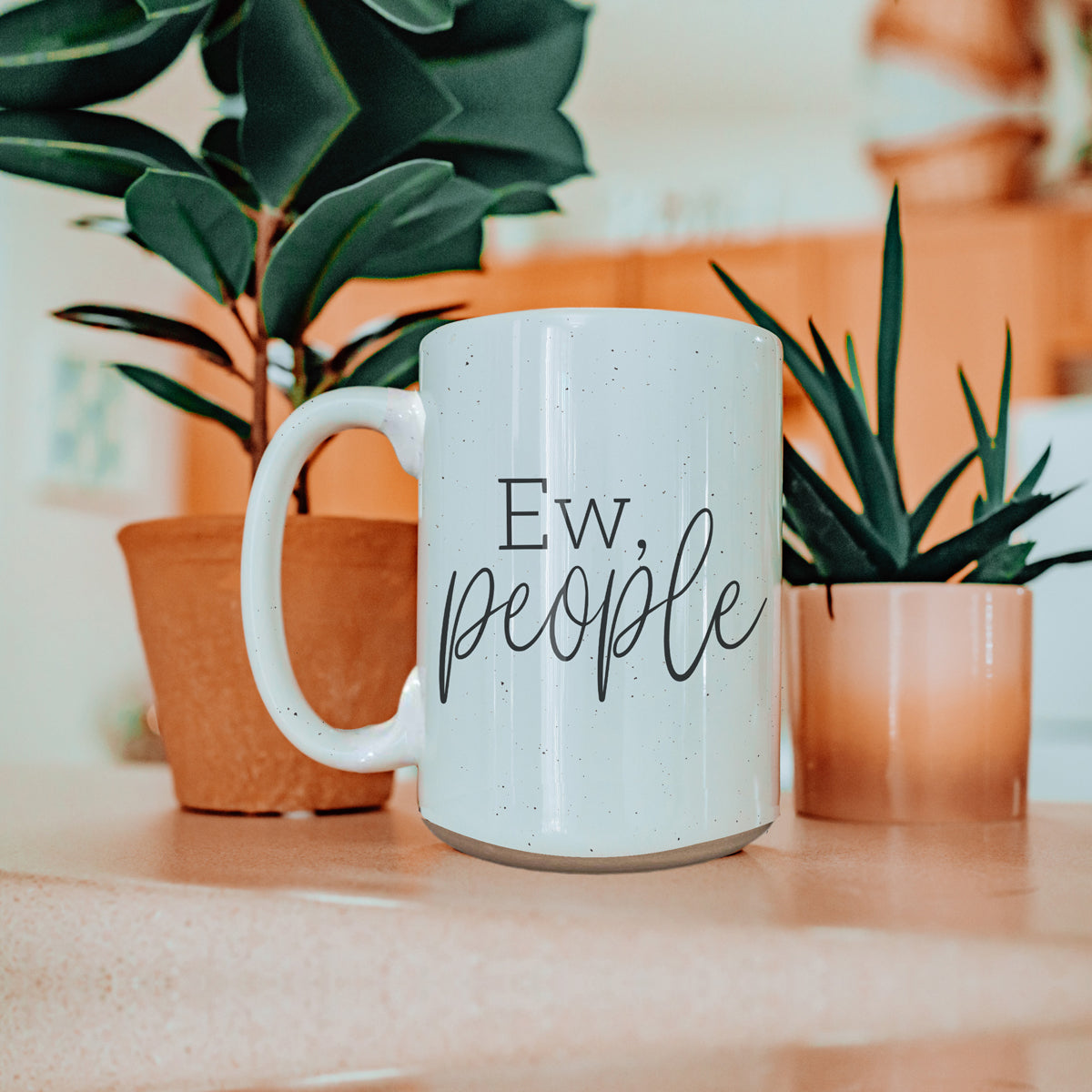 Tasse à café en céramique 16 oz « Ew People » – Cadeau amusant pour introverti antisociaux