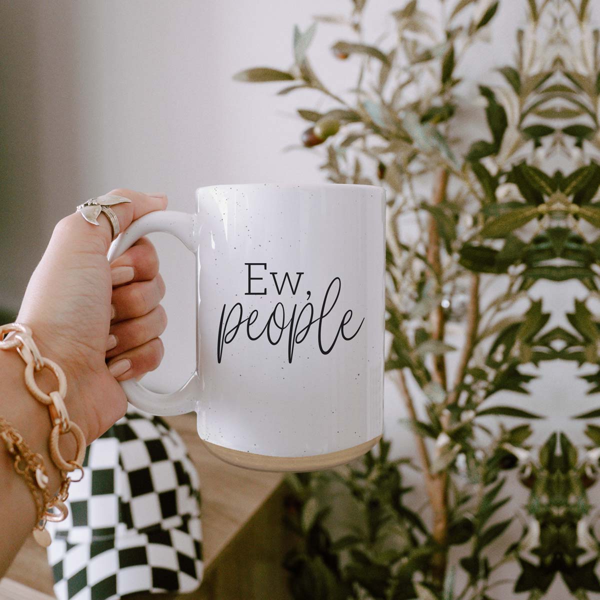 Tasse à café en céramique 16 oz « Ew People » – Cadeau amusant pour introverti antisociaux