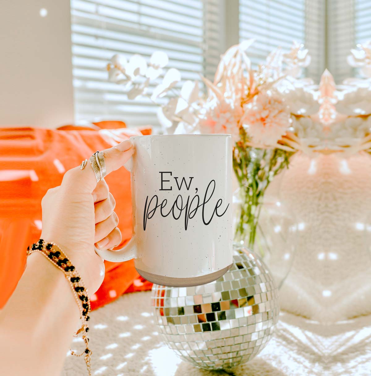 Tasse à café en céramique 16 oz « Ew People » – Cadeau amusant pour introverti antisociaux