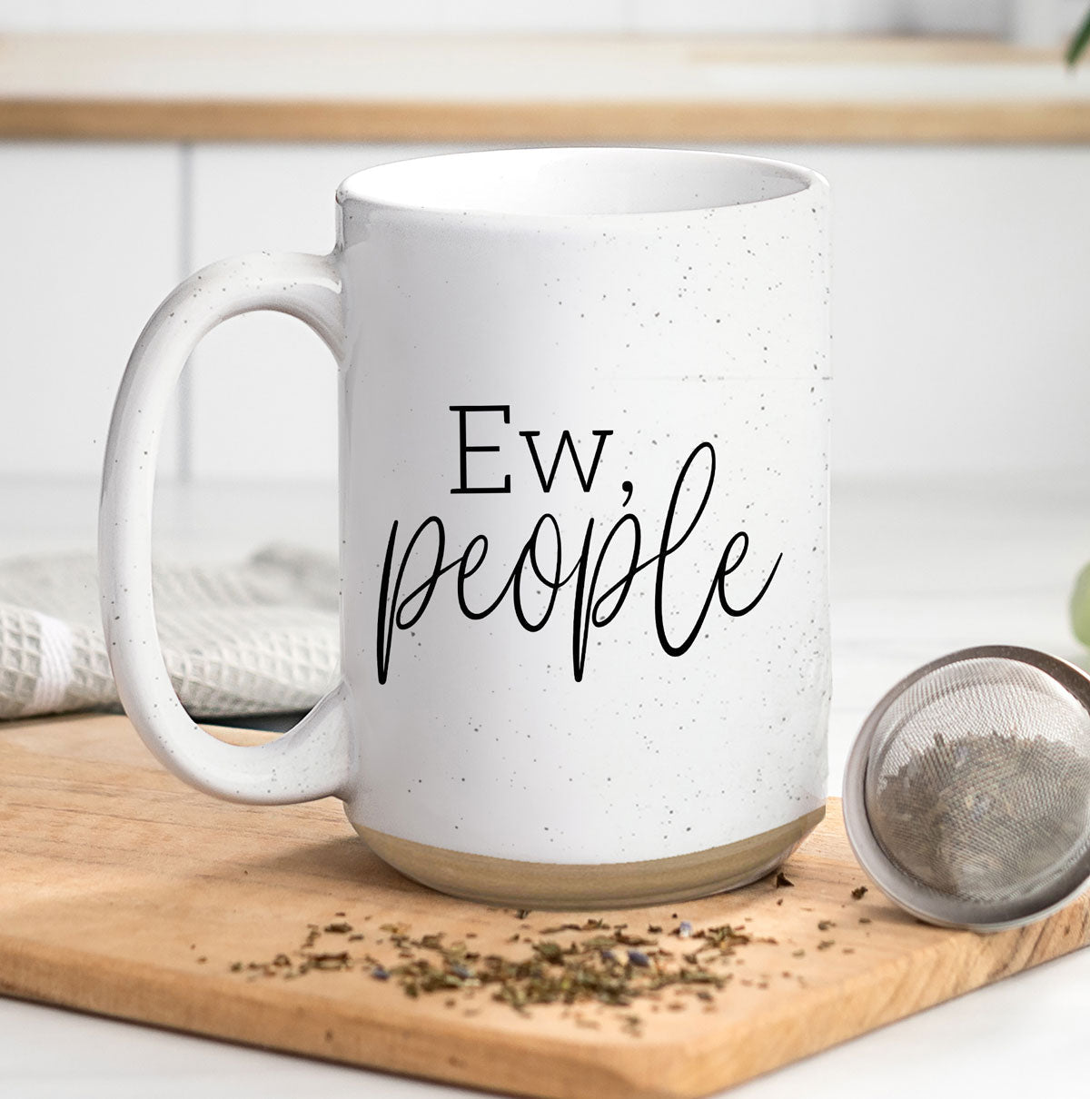 Tasse à café en céramique 16 oz « Ew People » – Cadeau amusant pour introverti antisociaux
