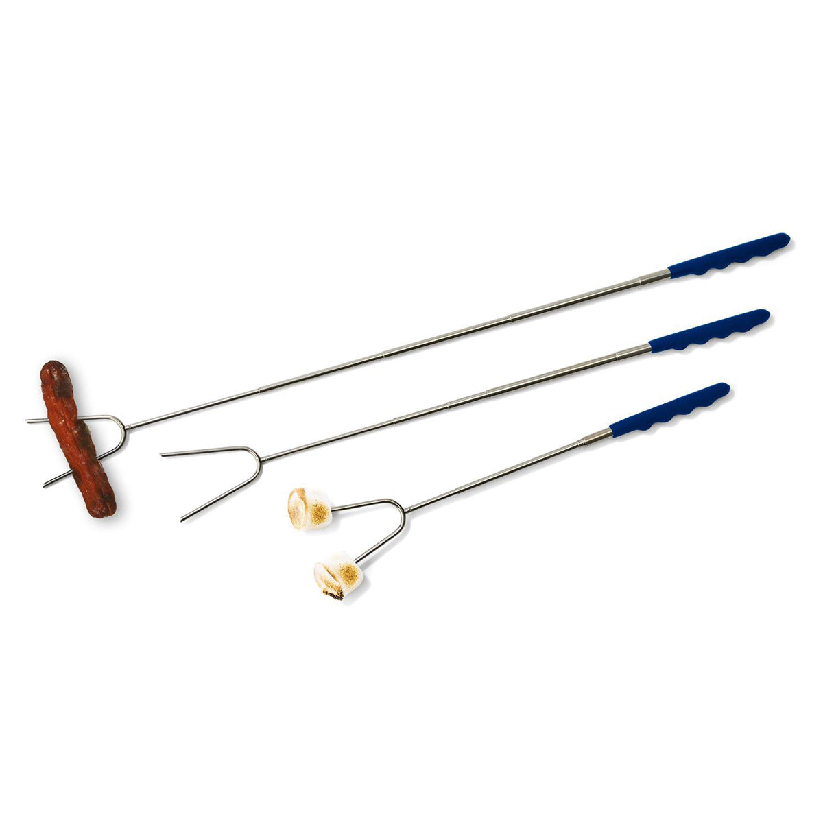 Tige de rôtissage extensible Télescopique pour feu de camp, jusqu'à 89 cm, pour S'mores