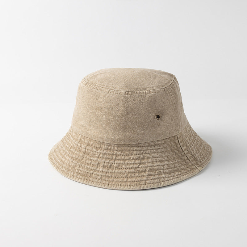 Personalized Distressed Simple Solid-Colored Bucket Hat