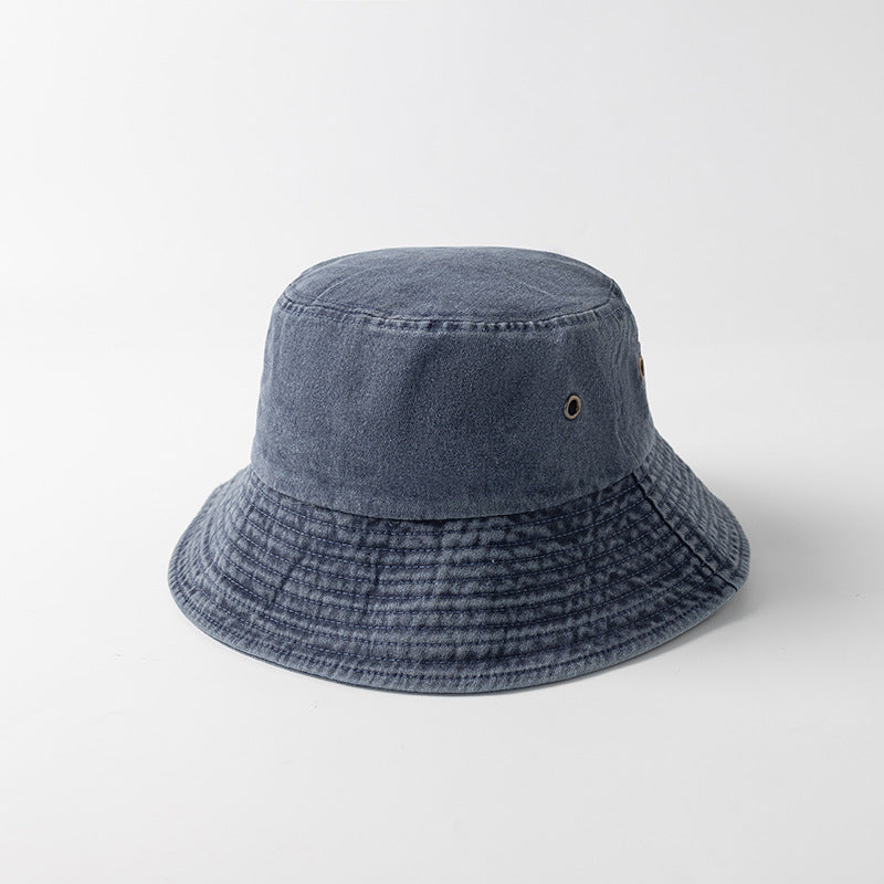 Personalized Distressed Simple Solid-Colored Bucket Hat