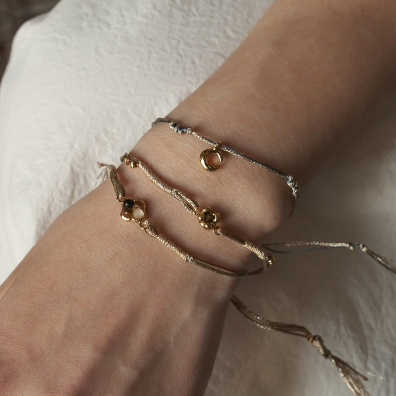 Womens Stainless Steel Natural Stone Bracelet And Necklace