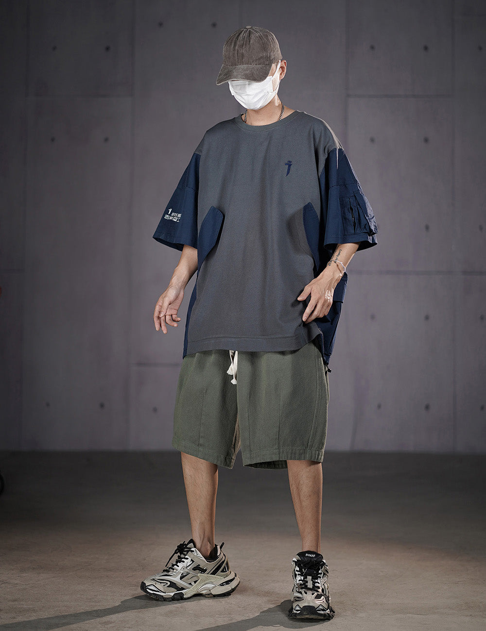 HiT38 Double Patchwork T-shirt I-Tech