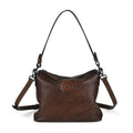 Vintage Womens Full-grain Leather Crossbody Bag
