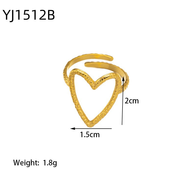 Irregular Geometric Stainless Steel Ring