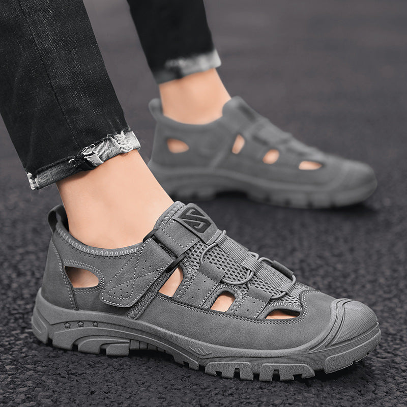 Non-Slip Hollowed-Out Toe Shoes Versatile Casual Sandals