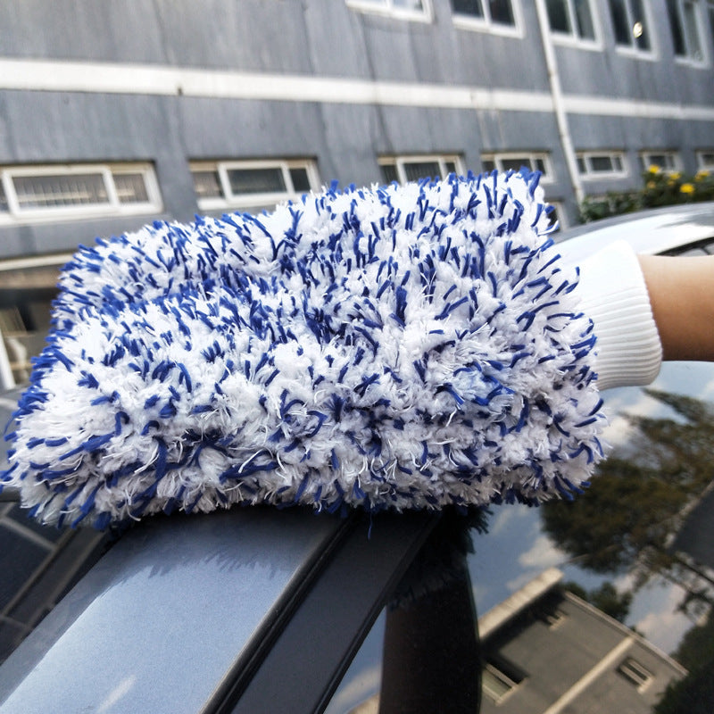 Large Coral Fleece Car Wash Glove