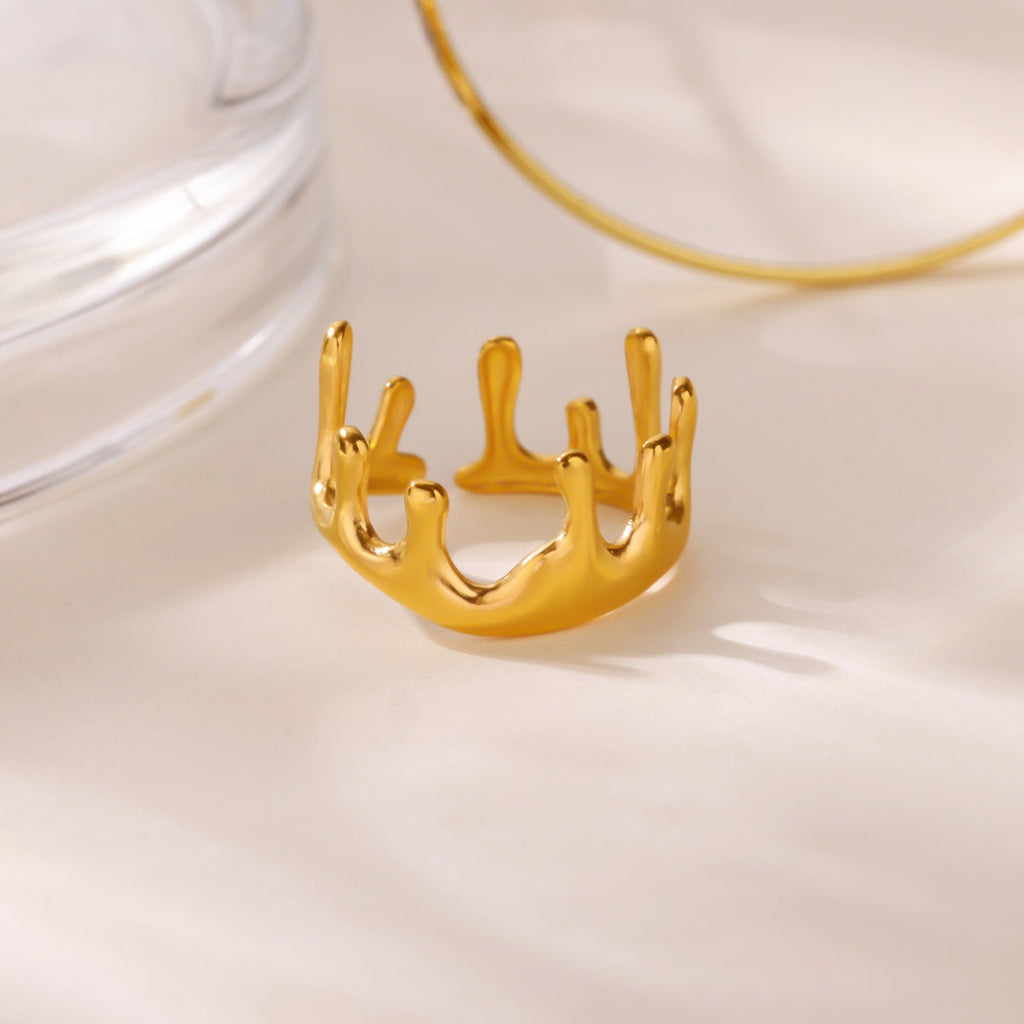Creative Alien Big Wave Open Ring For Women