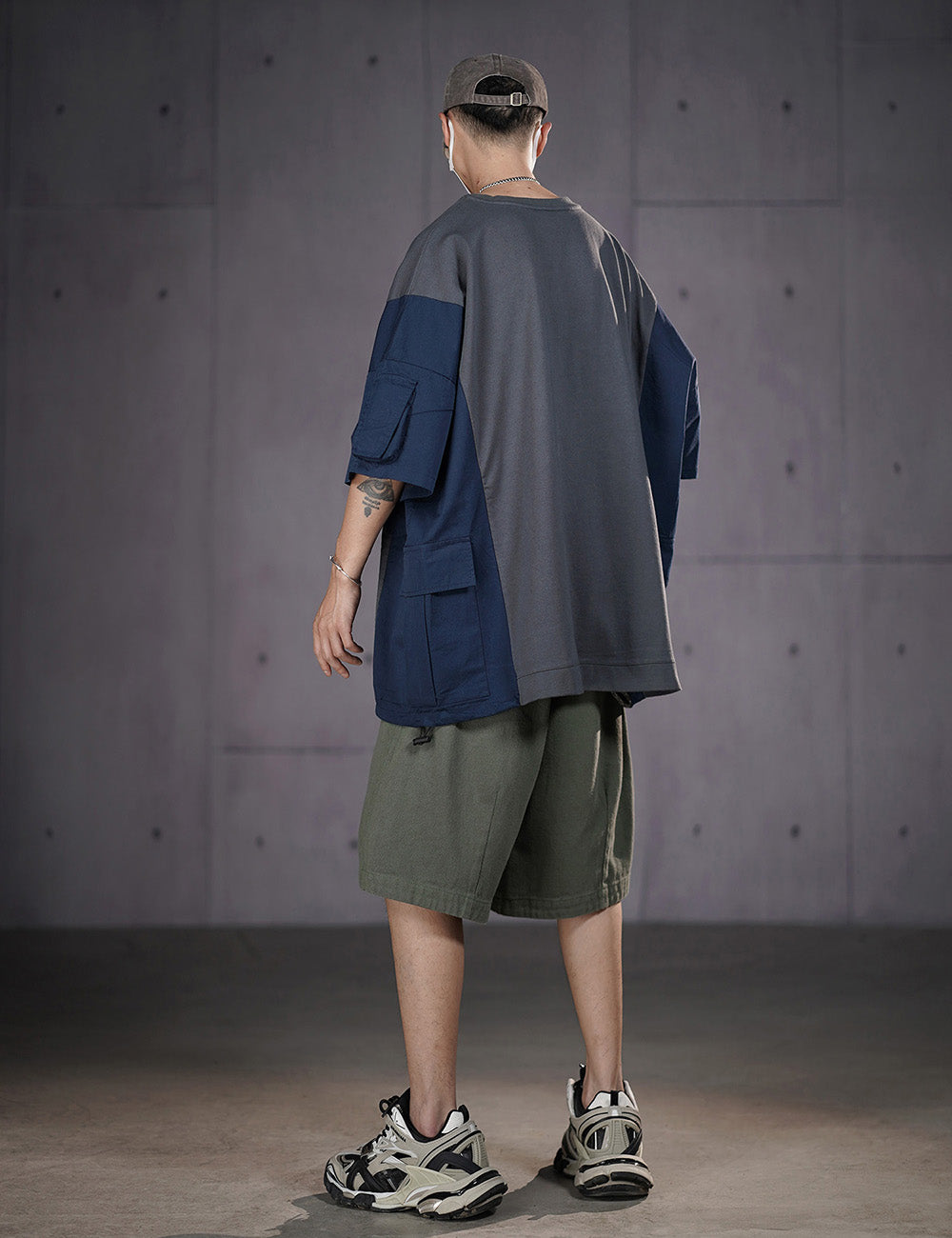 HiT38 Double Patchwork T-shirt I-Tech
