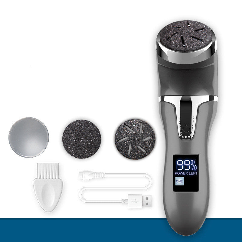 LCD Digital Display Electric Foot Scrubber Pedicure Device