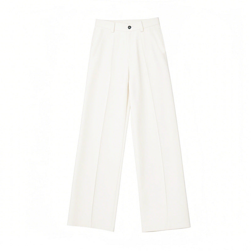 A-line Straight-leg Relaxed-fit Casual Work Trousers Mens Simple And Comfortable Long Pants